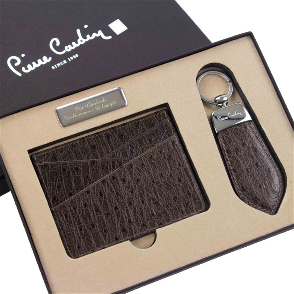 Pierre Cardin Exclusive Deri Kartlık ve Anahtarlık Seti İsme Özel
