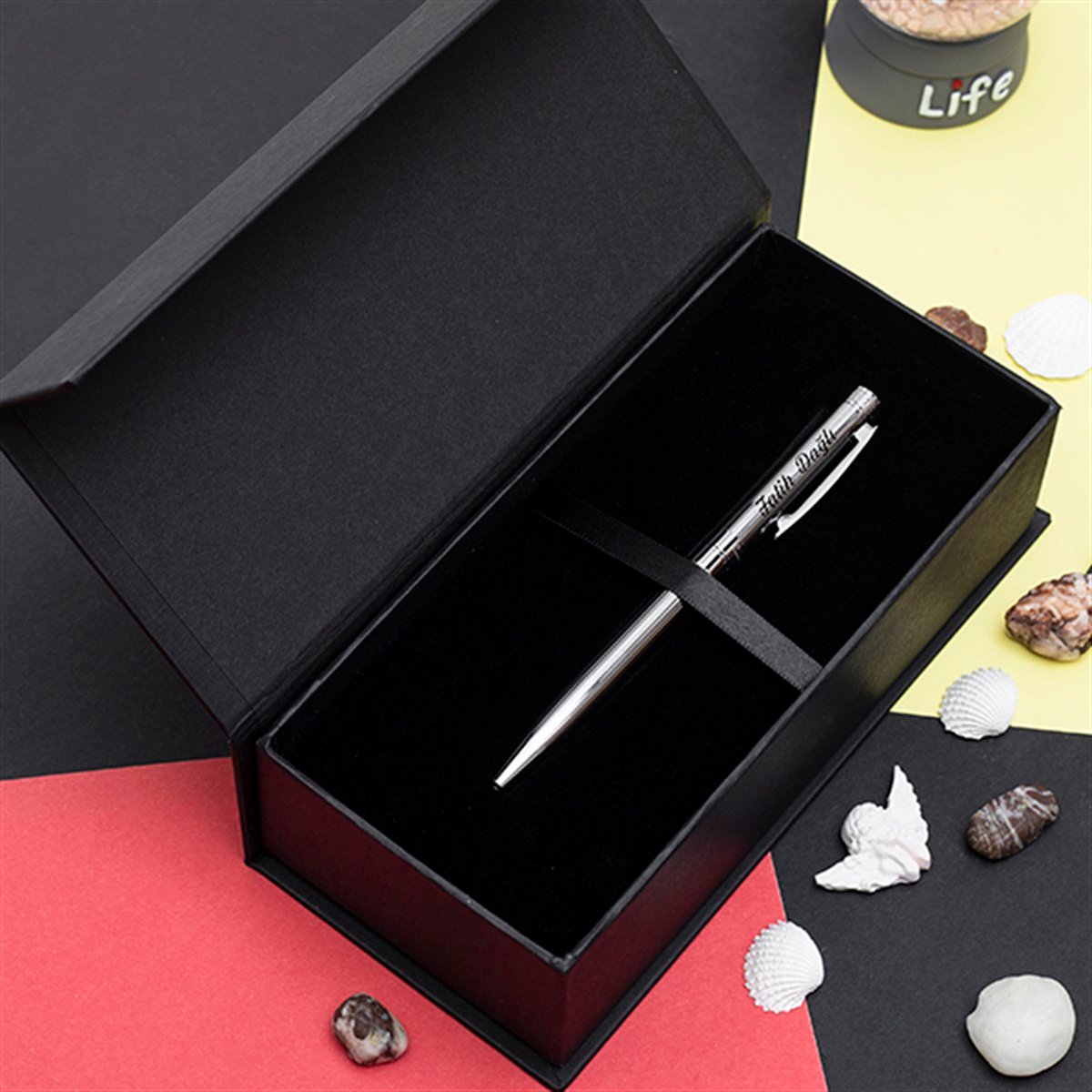 Pierre Cardin Hero 581 İsme Özel Tükenmez Kalem Desenli Krom