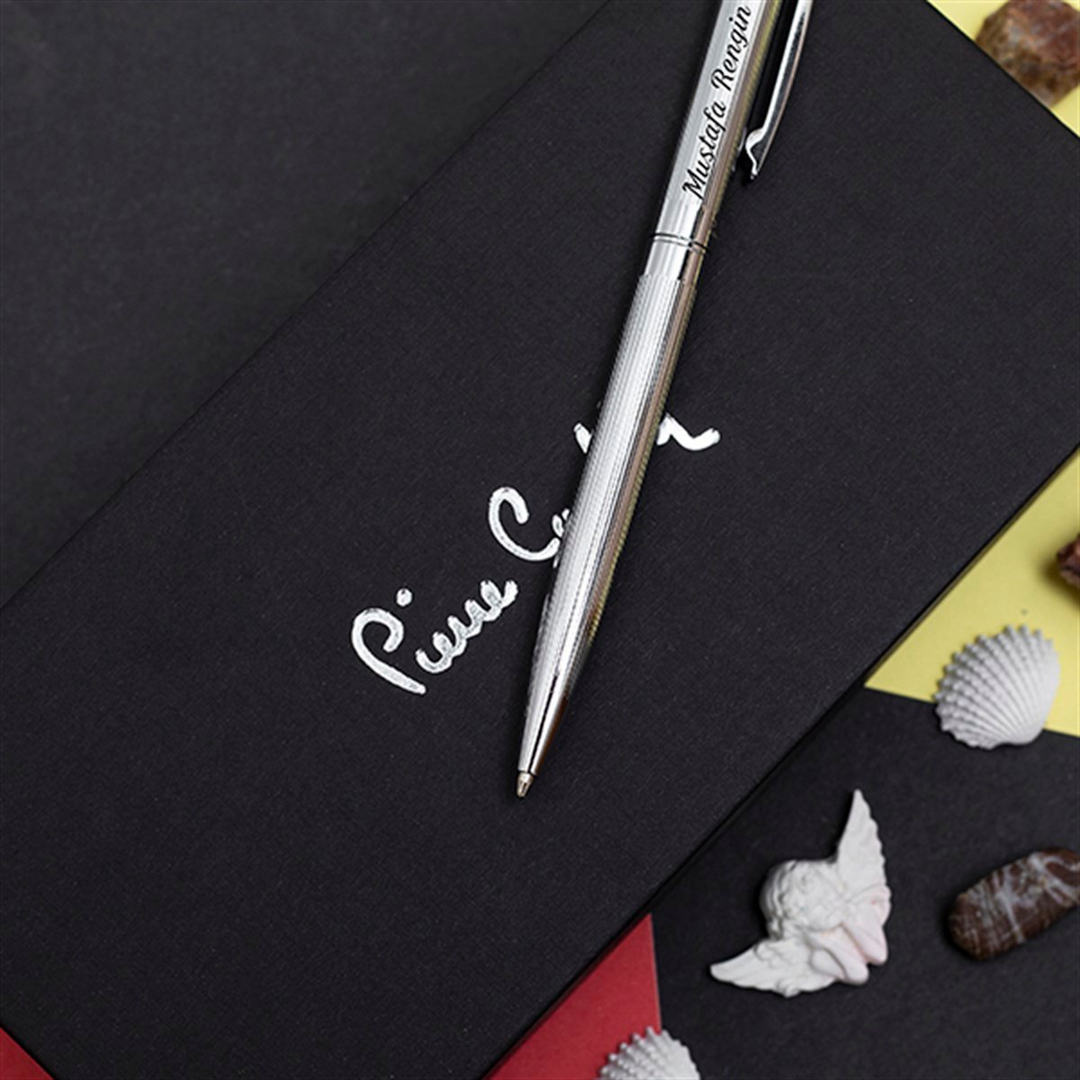 Pierre Cardin Hero 581 İsme Özel Tükenmez Kalem Desenli Krom
