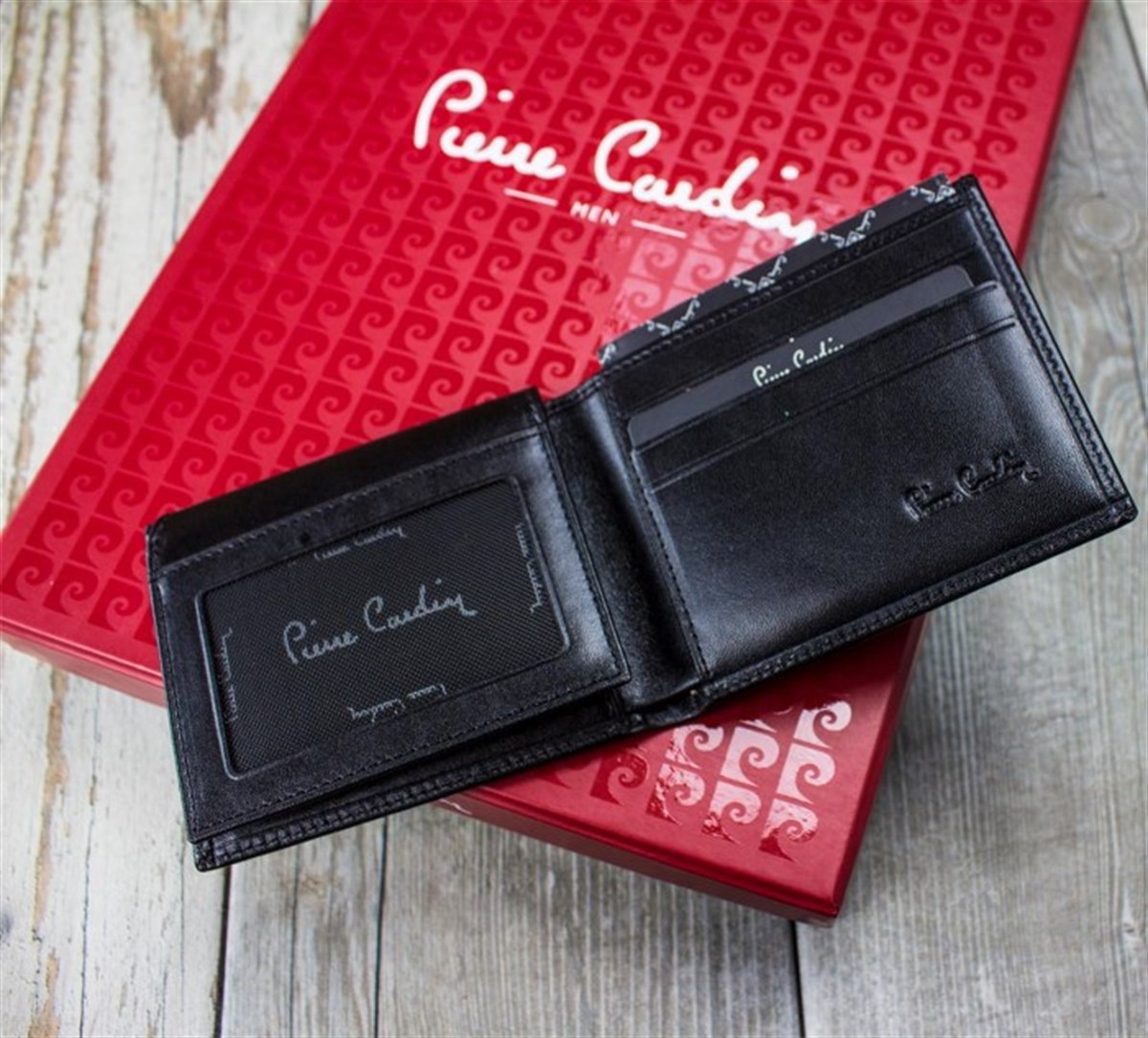 Pierre Cardin İsme Özel Siyah Cüzdan Kravat ve Kemer 3'lü Set