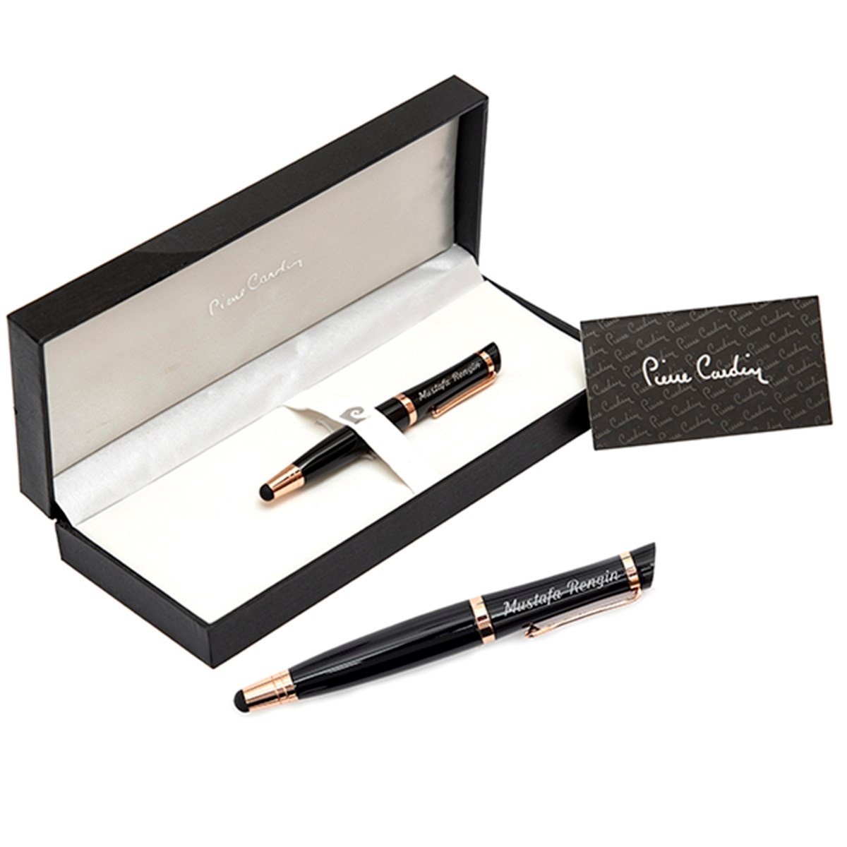 Pierre Cardin Touch 110 İsme Özel Roller İmza Kalemi Siyah Rose