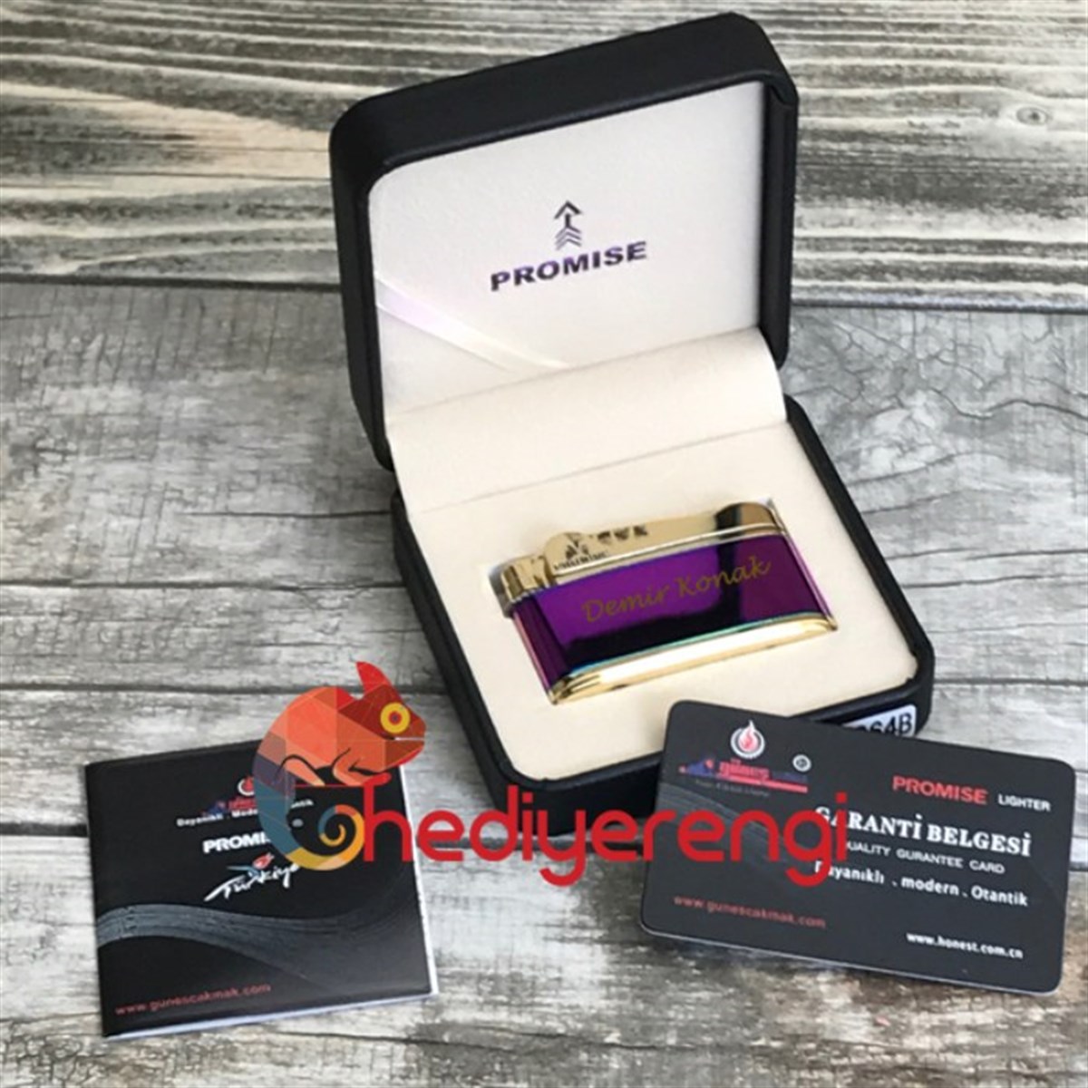 Promise Markalı Metal Çakmak Pembe Gold