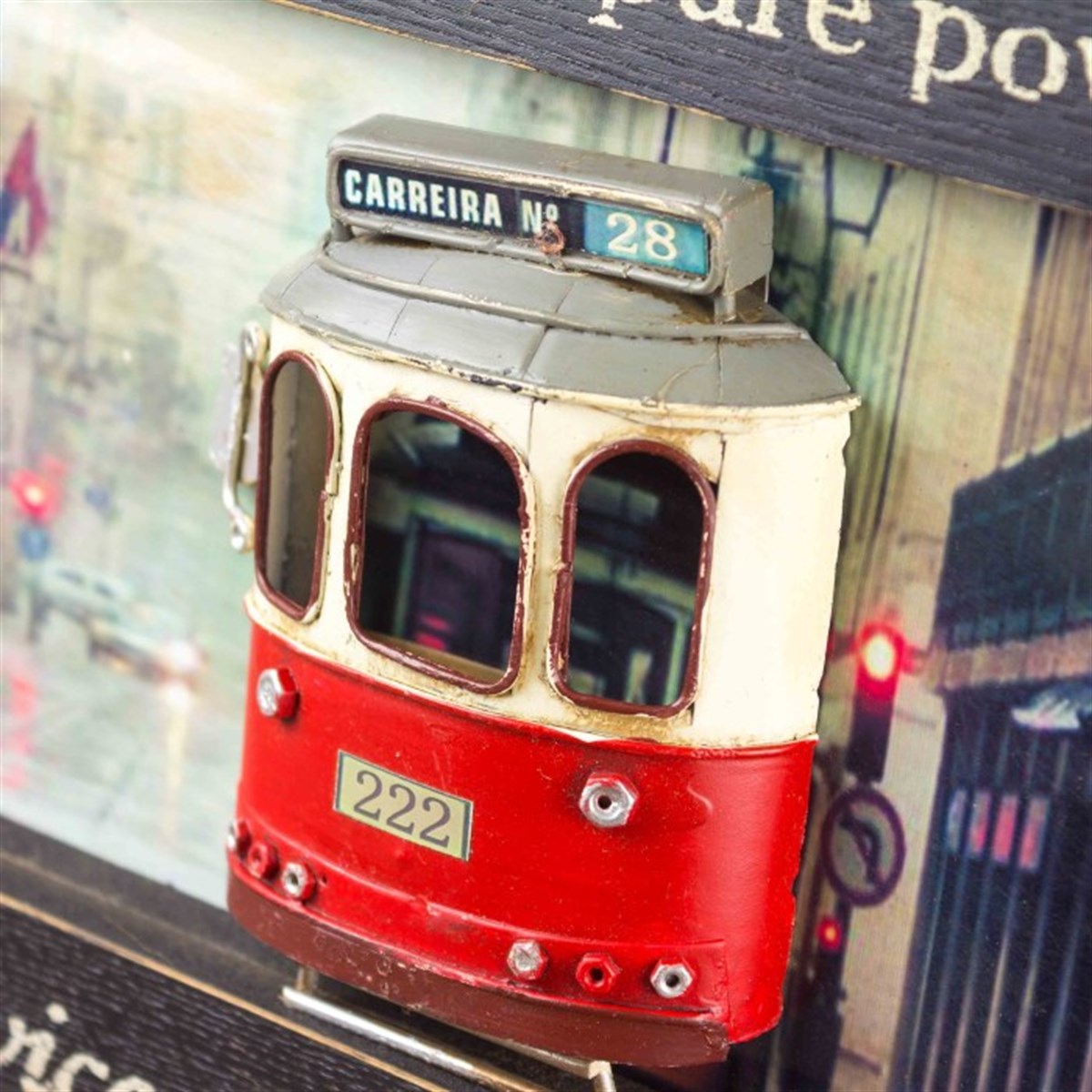 Retro Tasarımlı Tramvay Temalı Welcome Kapı ve Duvar Panosu