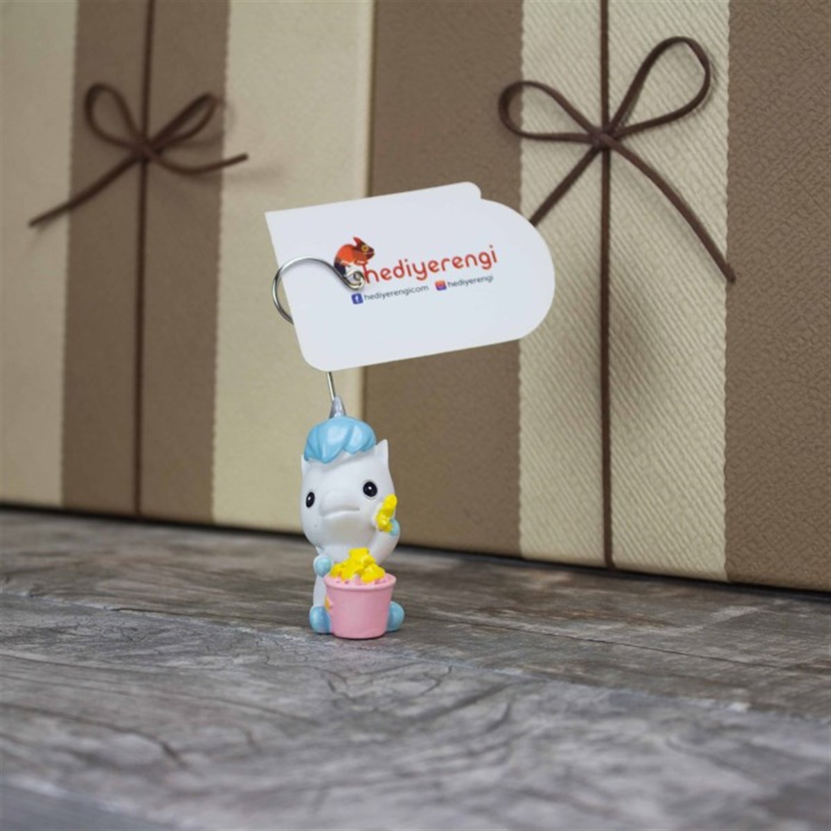 Sevimli Unicorn Tasarımlı Masa Üstü Not Tutucu