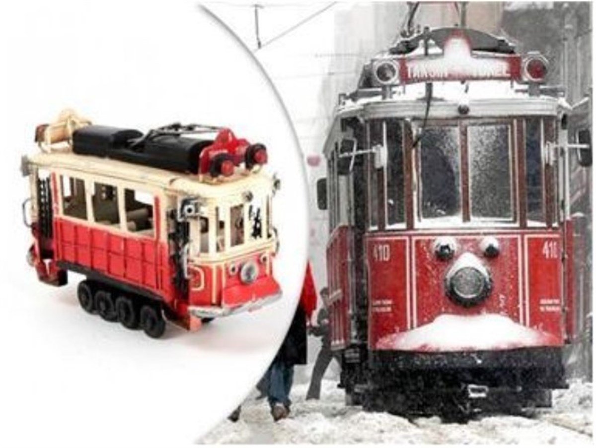 Taksim Tünel Tramvay Maketi Orta Boy