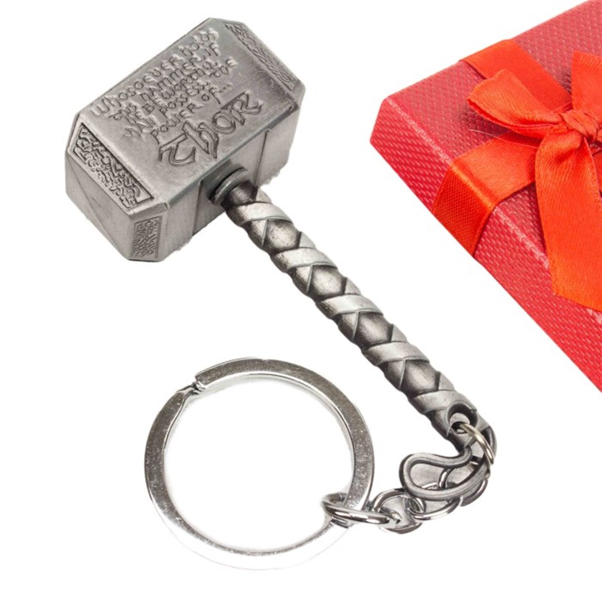 Thor Çekici Tasarımlı Metal Anahtarlık