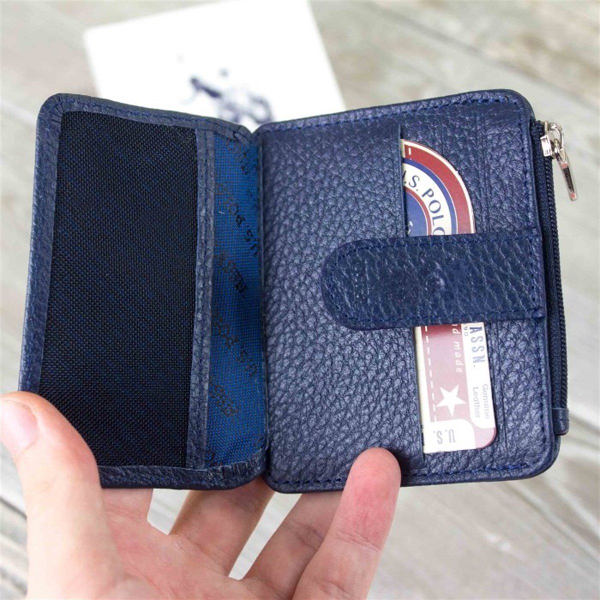 U.S. Polo Assn. Lacivert Flother Deri Kartlık ve İsme Özel Roller Kalem PLCUZ7658