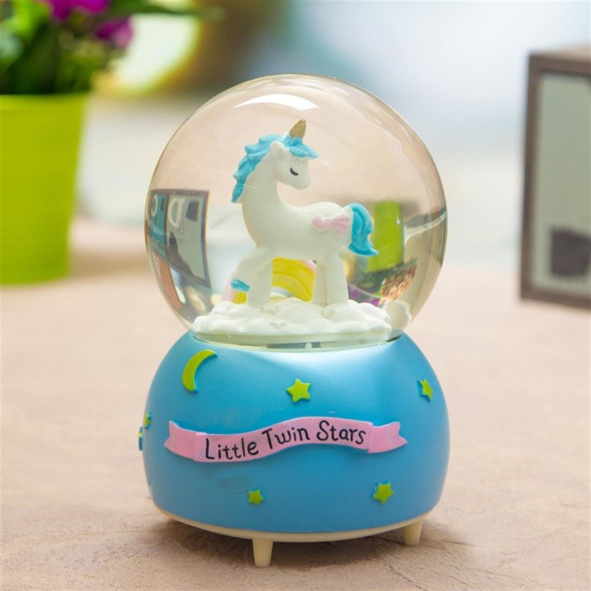 Unicorn Temalı Kar Küresi ve Müzik Kutusu Büyük Boy - Little Twin Stars