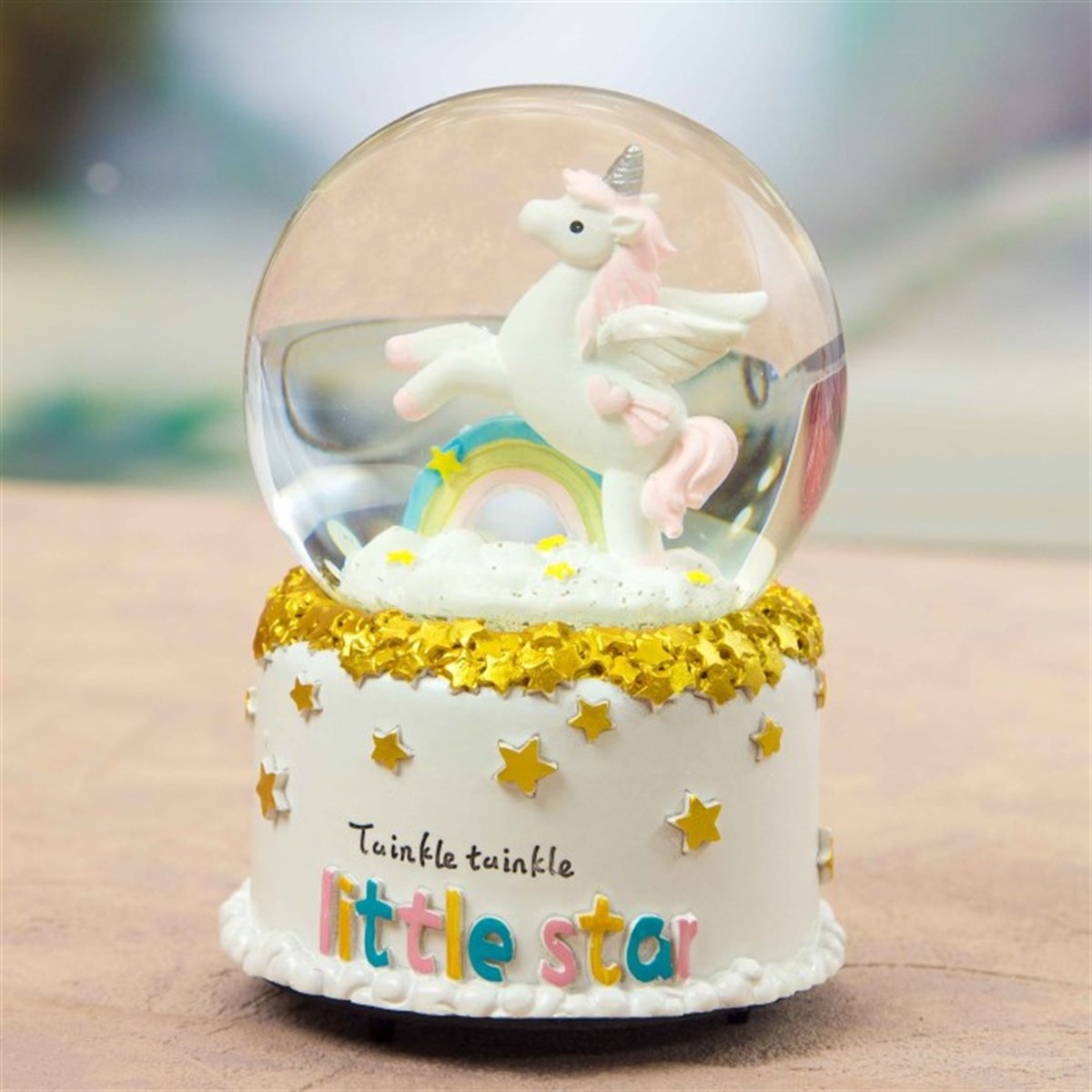 Unicorn Temalı Kar Küresi ve Müzik Kutusu Büyük Boy M2
