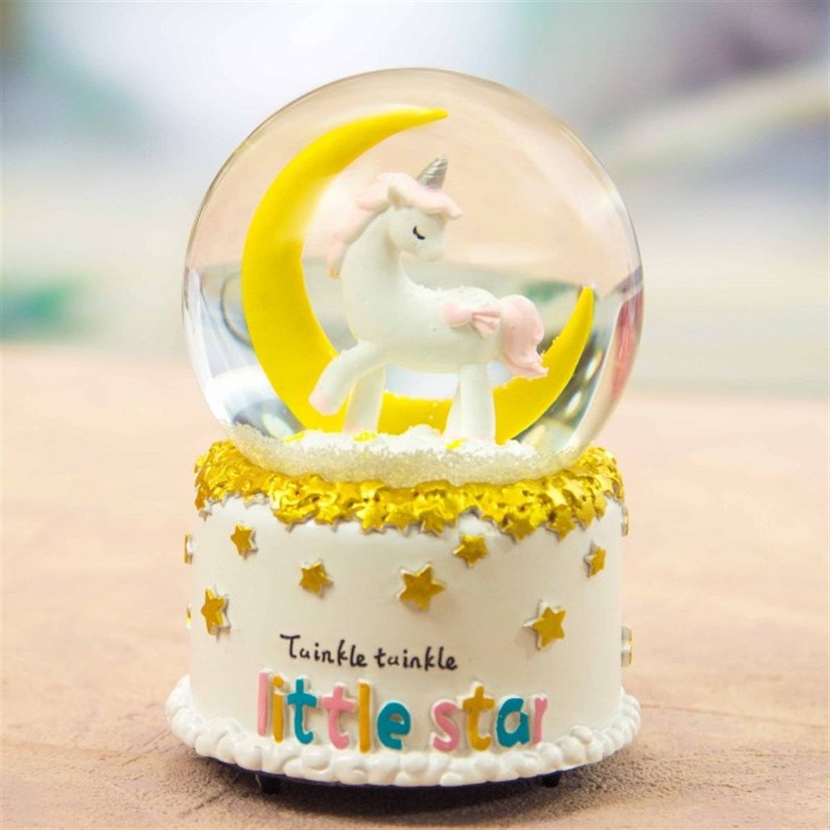 Unicorn Temalı Kar Küresi ve Müzik Kutusu Büyük Boy M1