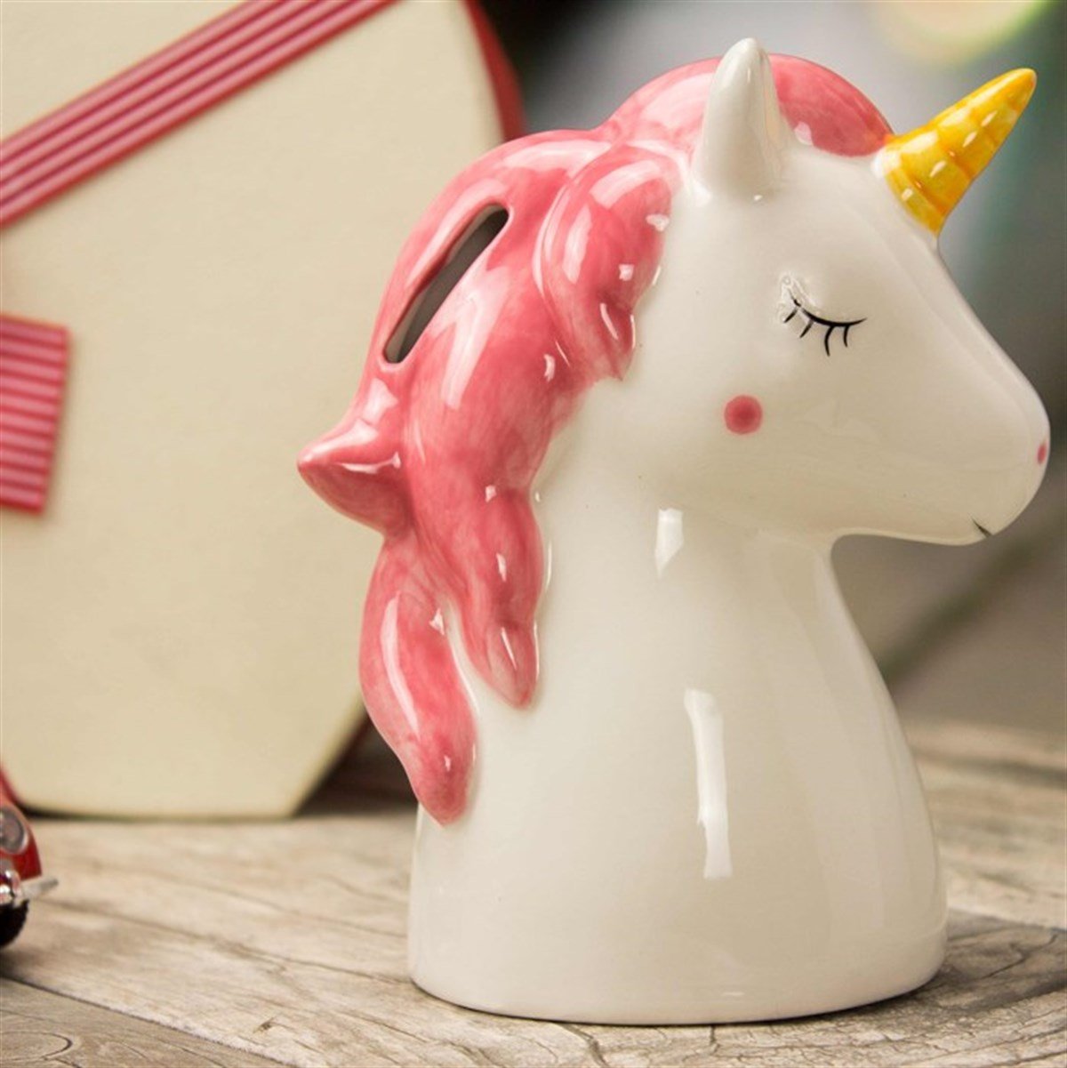 Unicorn Temalı Porselen Kumbara M2