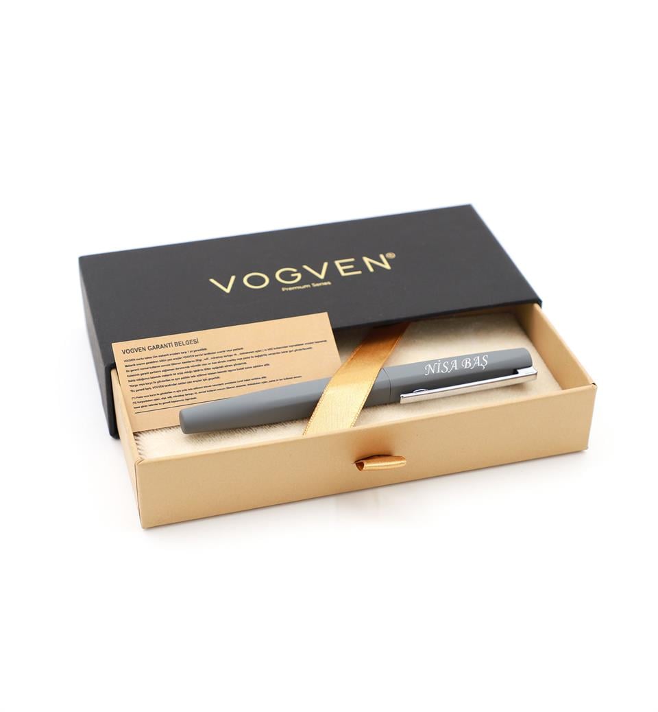 Vogven Marka İsme Özel Mat Rubber Gövdeli Roller Kalem