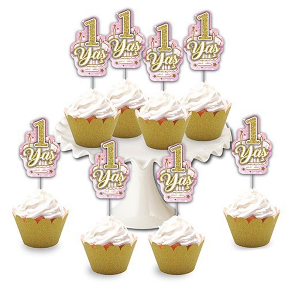 1.Yaş Pembe Simli Eva Delux Kürdan 8'li