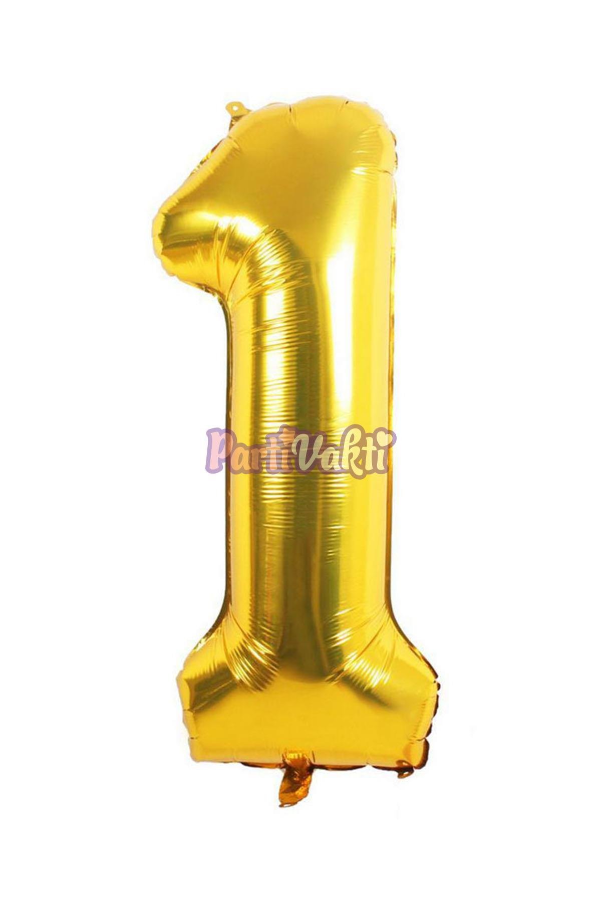 1 Rakam Altın Folyo Balon 70 cm