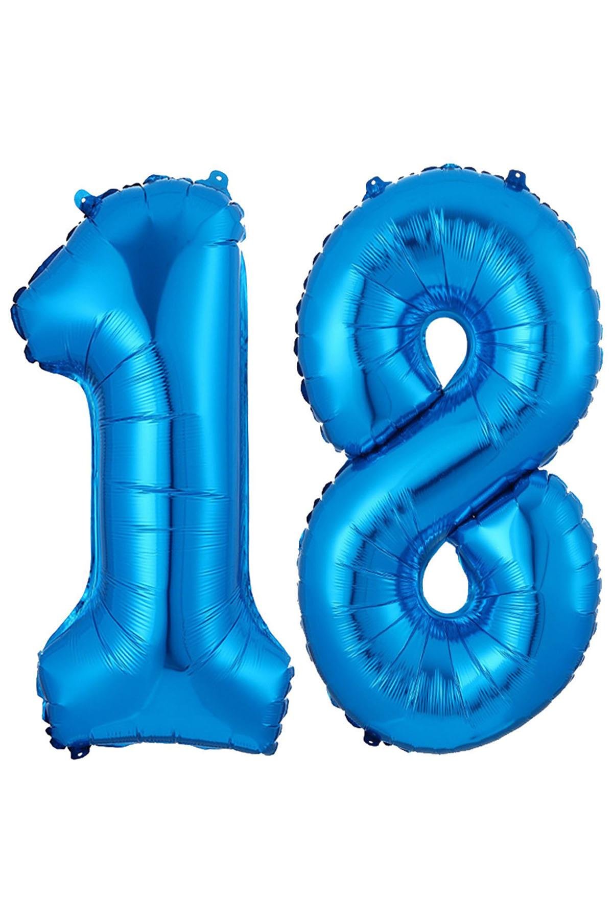 18.Yaş Folyo Balon Seti Mavi 70 cm