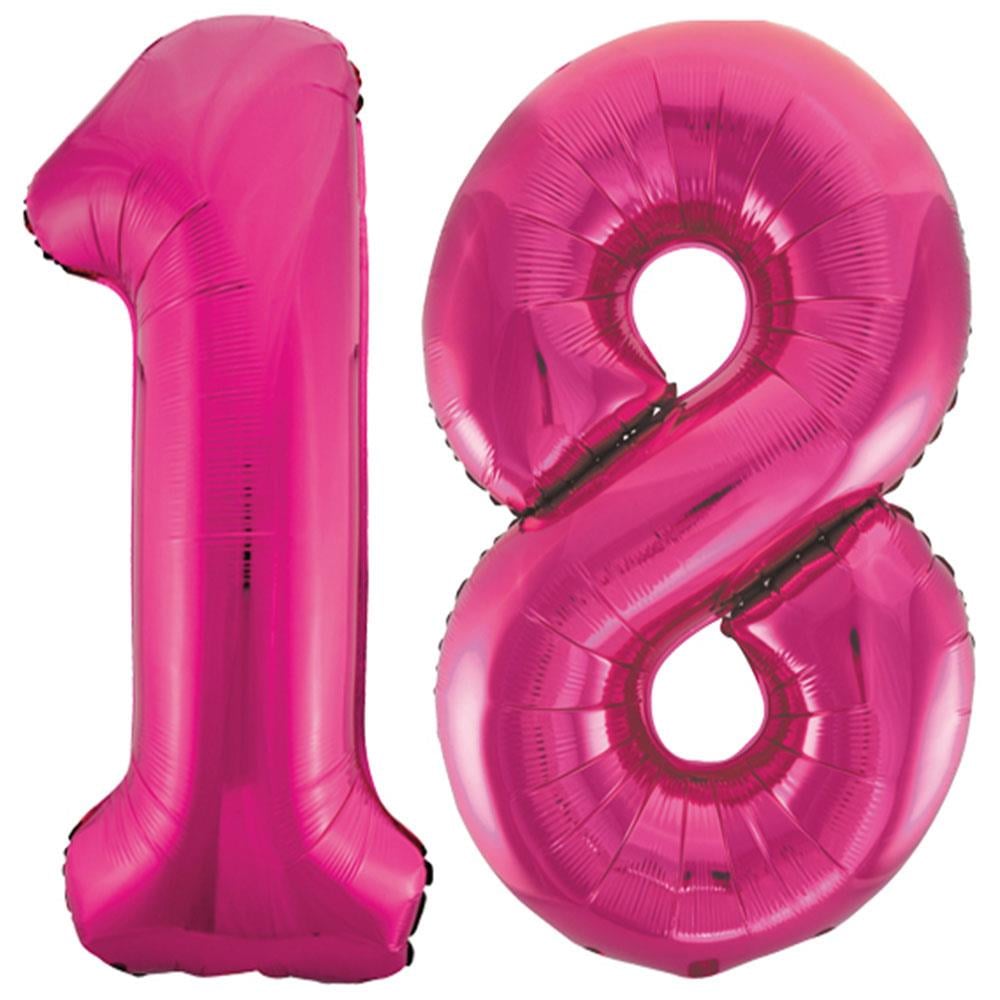 18.Yaş Folyo Balon Seti Pembe 70 cm