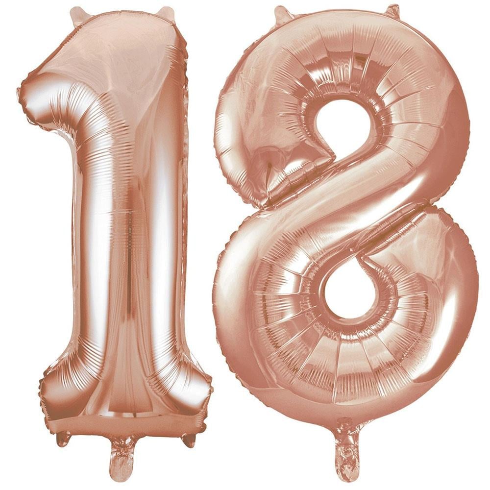 18.Yaş Folyo Balon Seti Rose Gold 100 cm