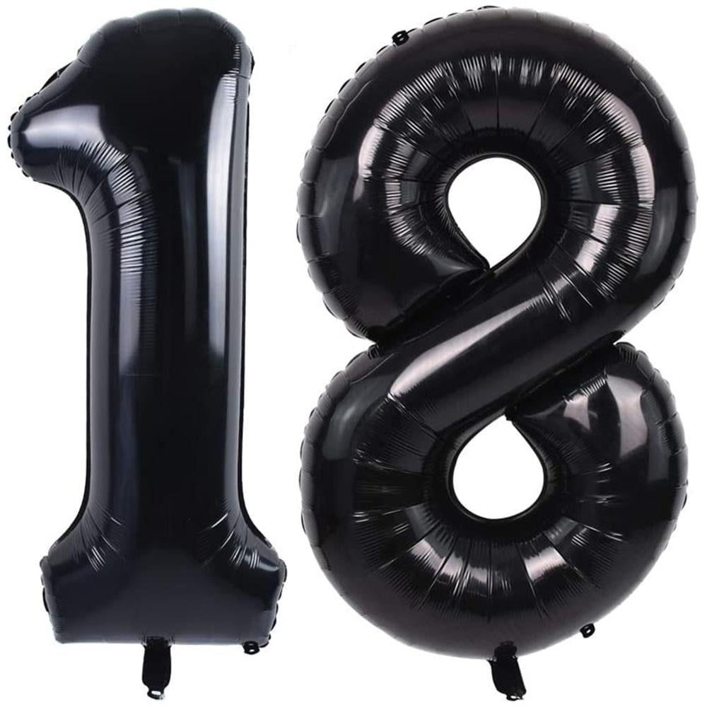 18.Yaş Folyo Balon Seti Siyah 100 cm