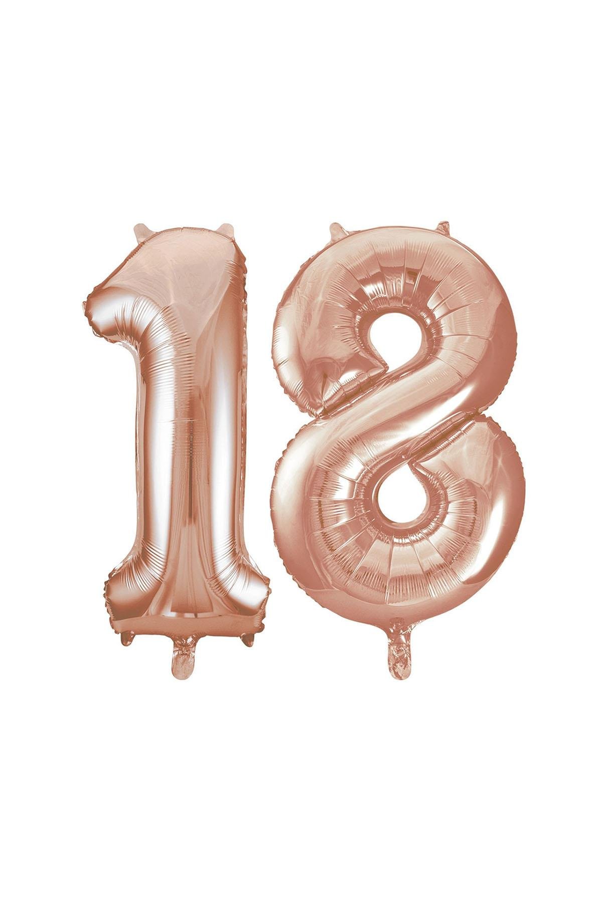 18.Yaş Folyo Balon Seti Rose Gold 40 cm