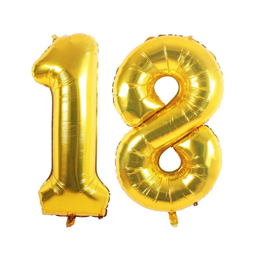 18.Yaş Folyo Balon Seti Altın 70 cm