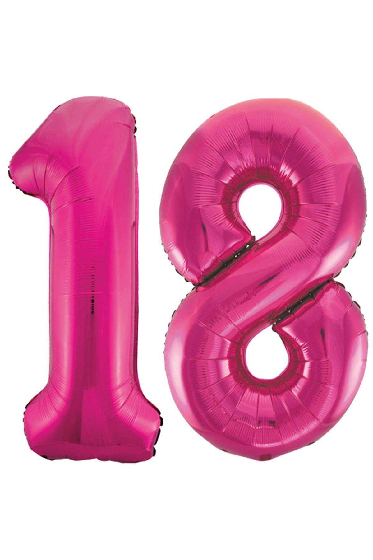 18.Yaş Folyo Balon Seti Pembe 70 cm