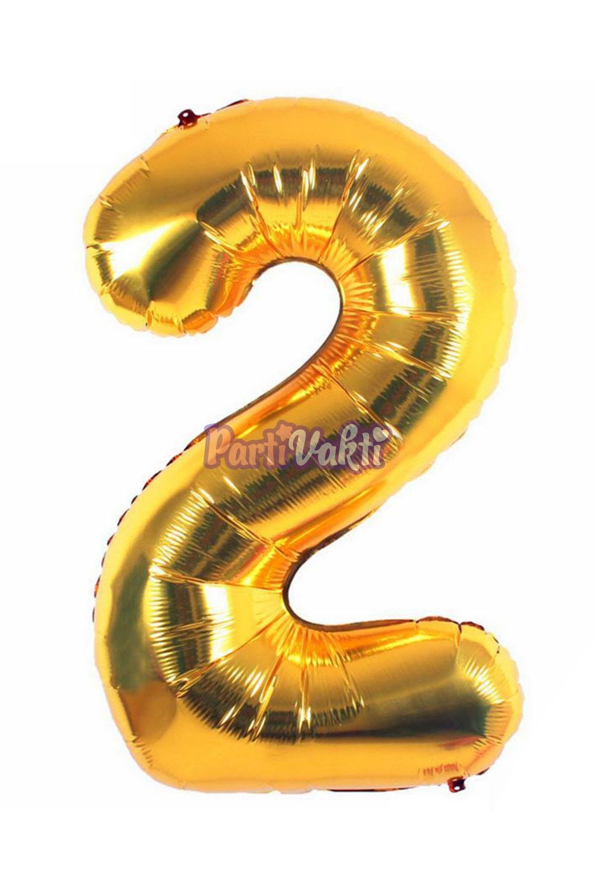 2 Rakam Altın Folyo Balon 40 cm