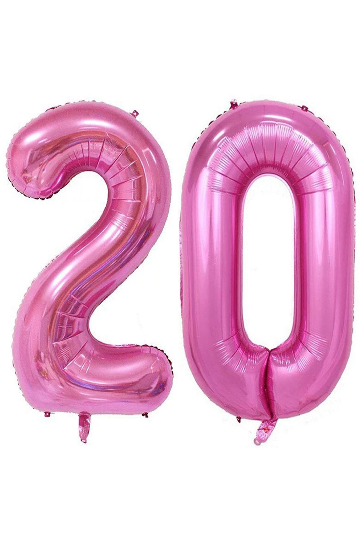 20.Yaş Folyo Balon Seti Pembe 100 cm