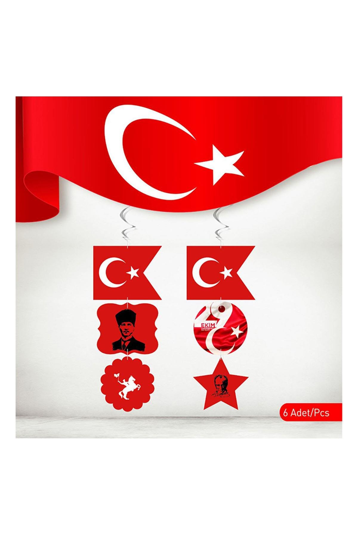 29 Ekim Kutlu Olsun Sarkıt Süs 6'lı