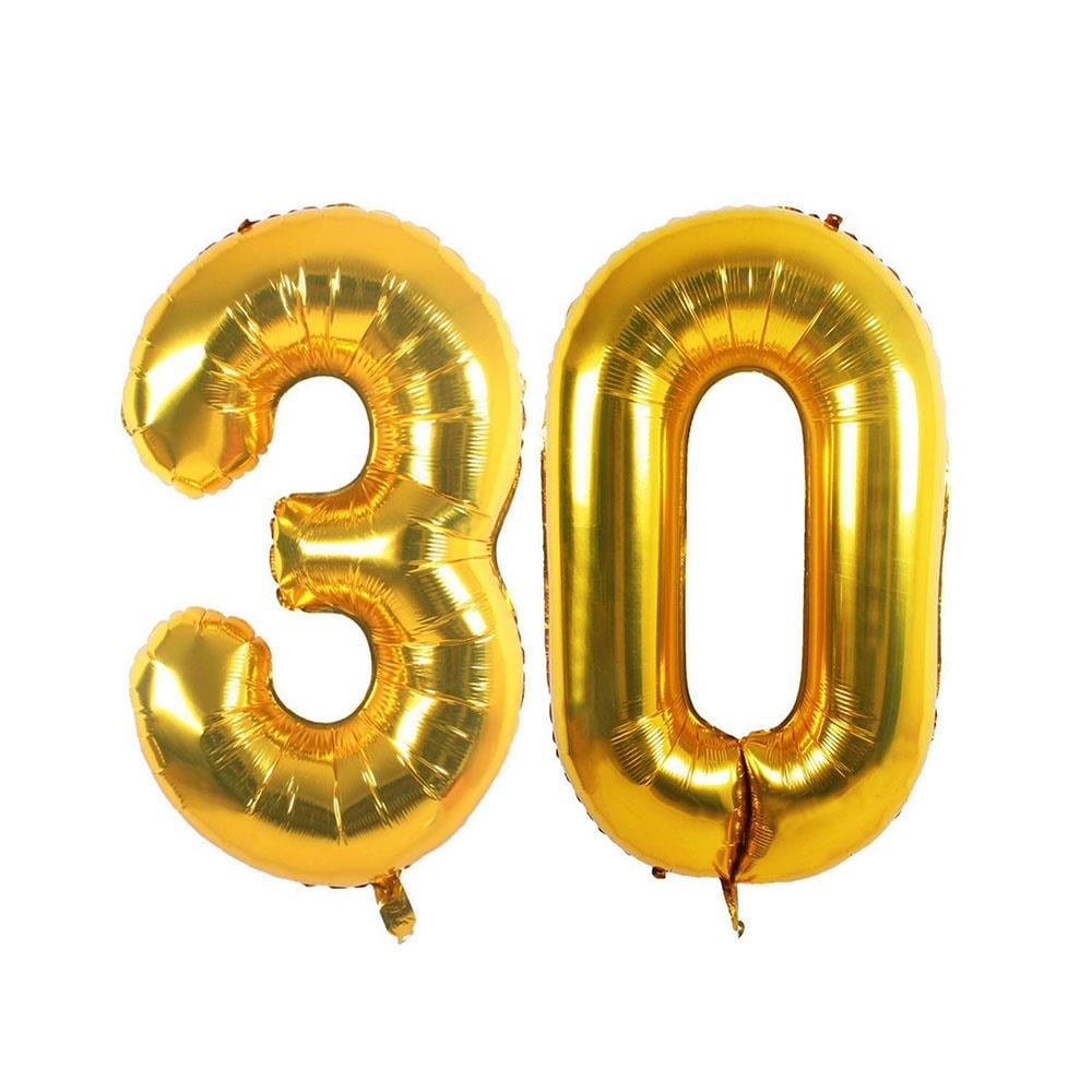 30.Yaş Folyo Balon Seti Altın 70 cm