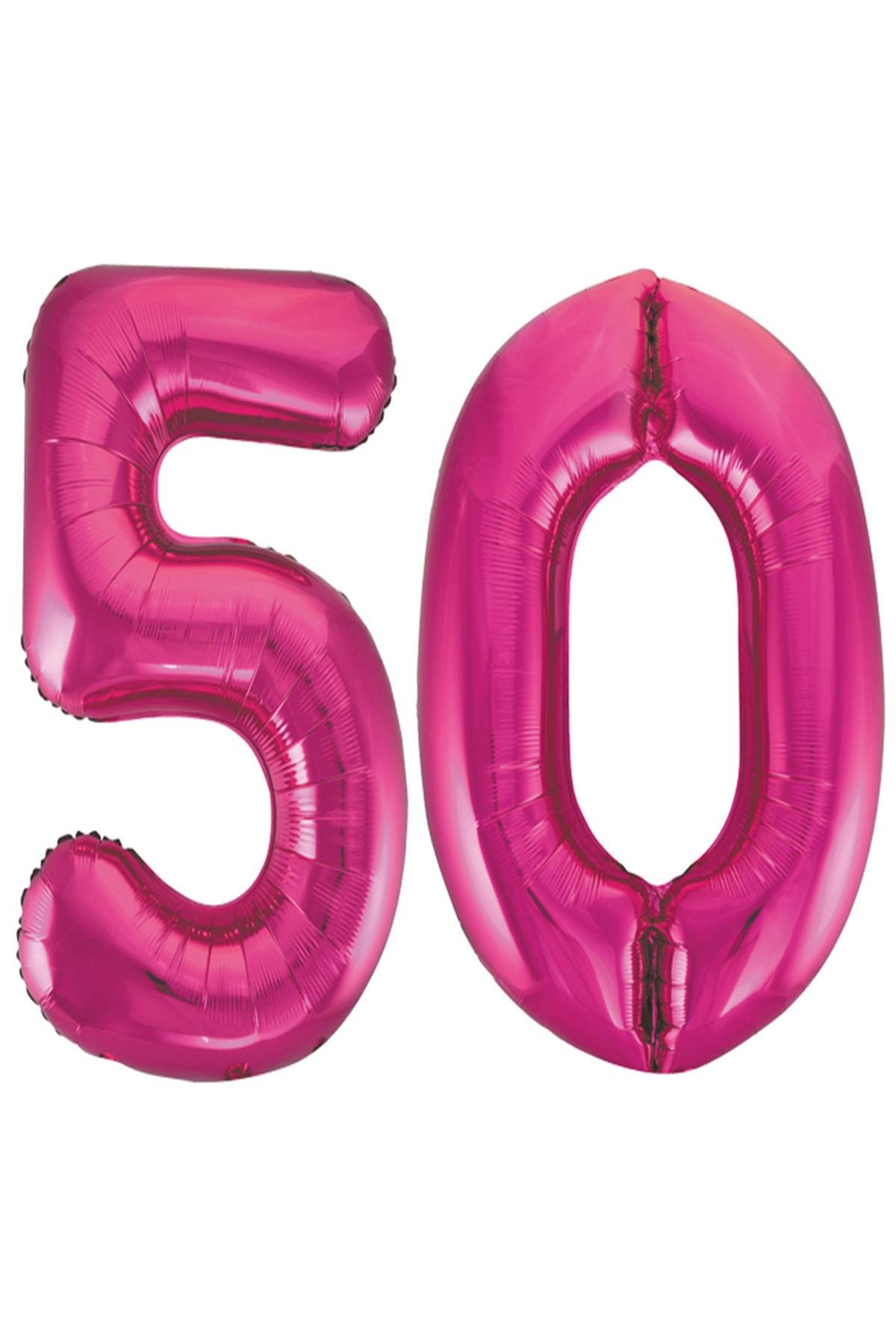 50.Yaş Folyo Balon Seti Pembe 70 cm