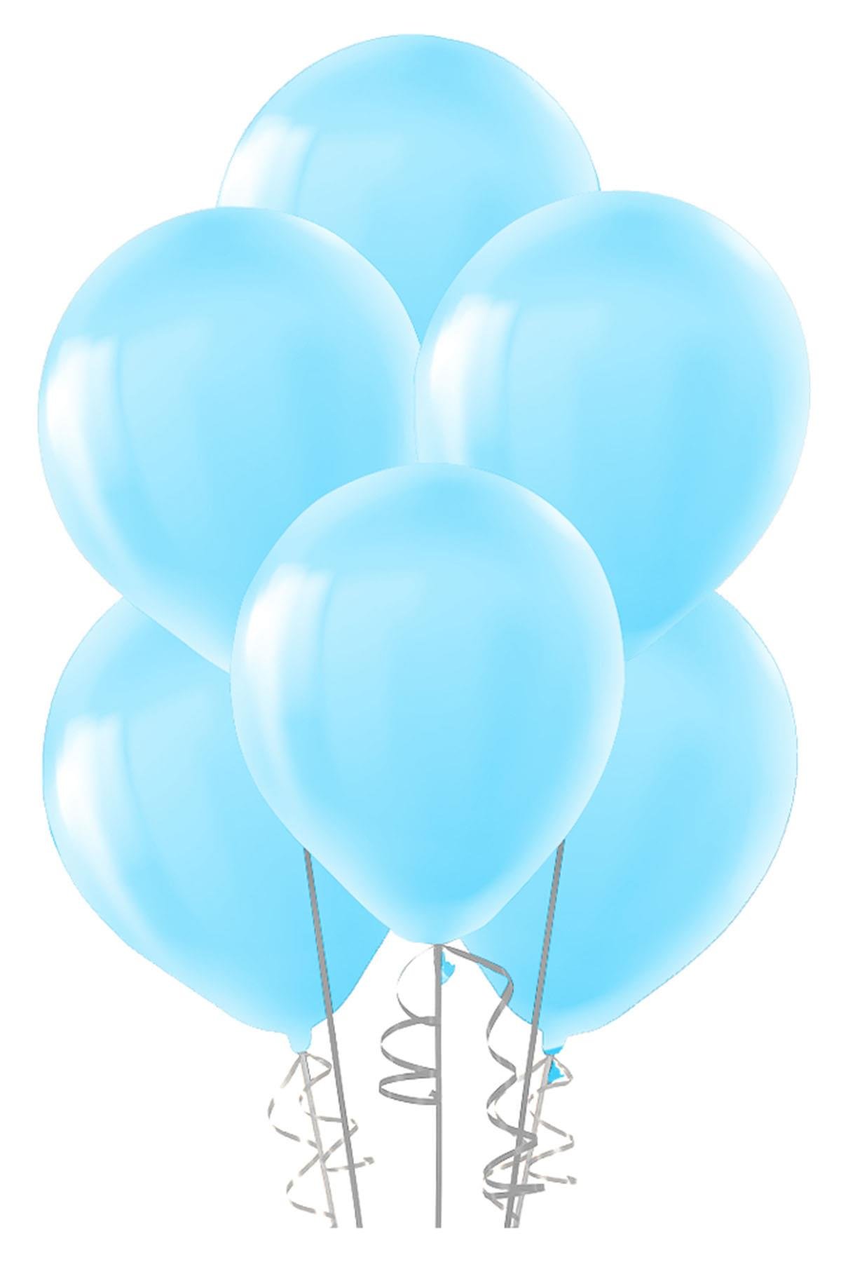 Açık Mavi Lateks Balon 10'lu