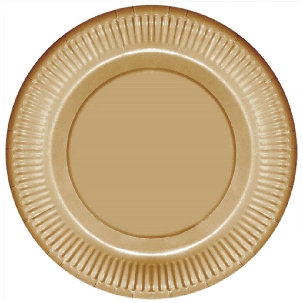 Altın Karton Tabak 23 cm 8'li