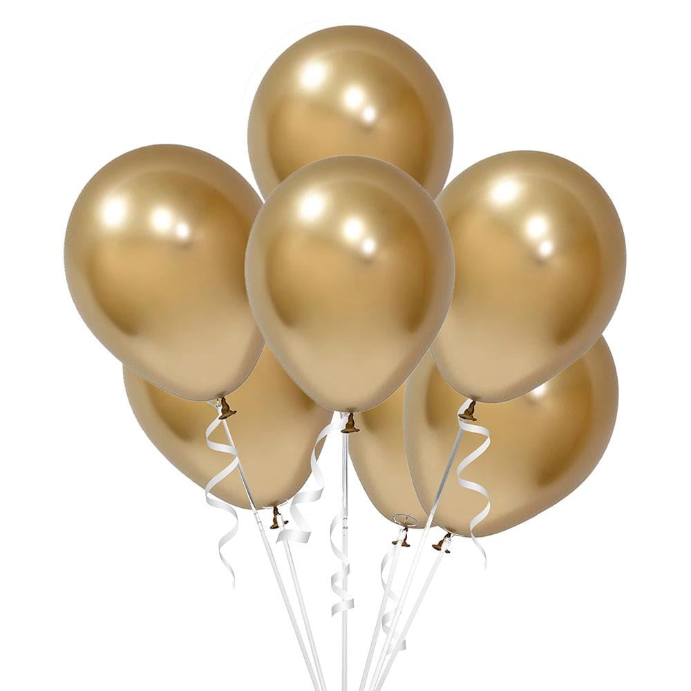 Altın Metalik Krom Lateks Balon 10'lu