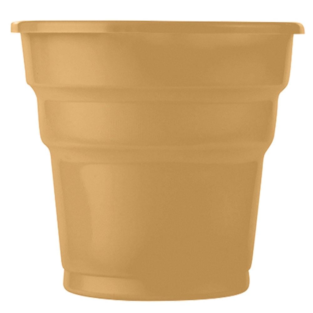 Altın Plastik Meşrubat Bardağı 24'lü