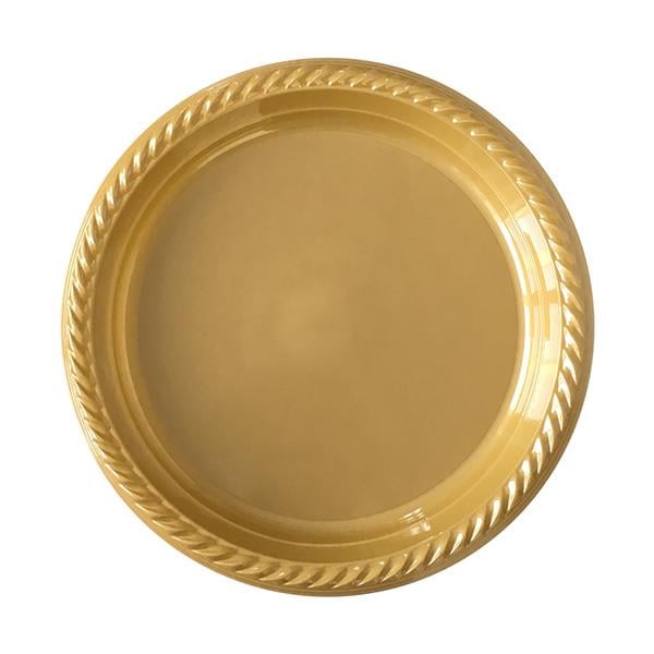 Altın Plastik Tabak 22 cm 24'lü