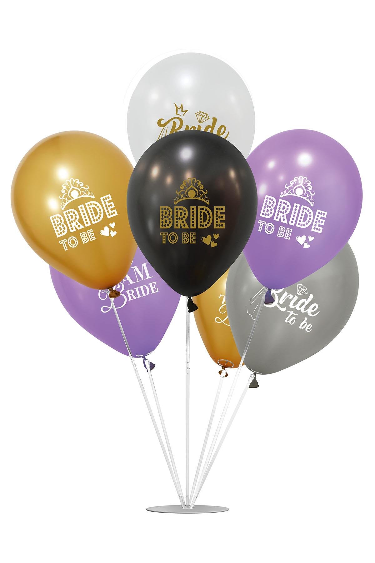 Altın Team Bride Temalı Balon Stand Set 7'li