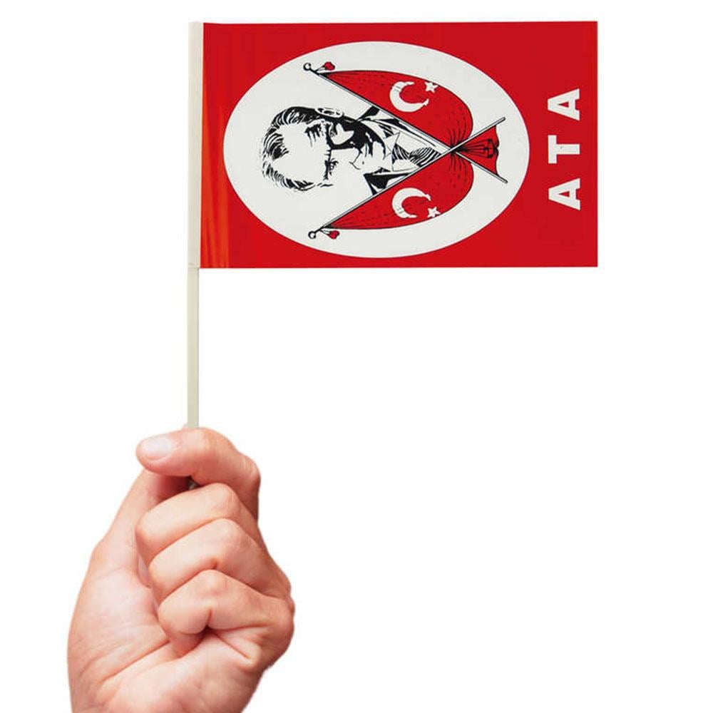 Ata Çıtalı Bayrak 12x20 cm 10'lu