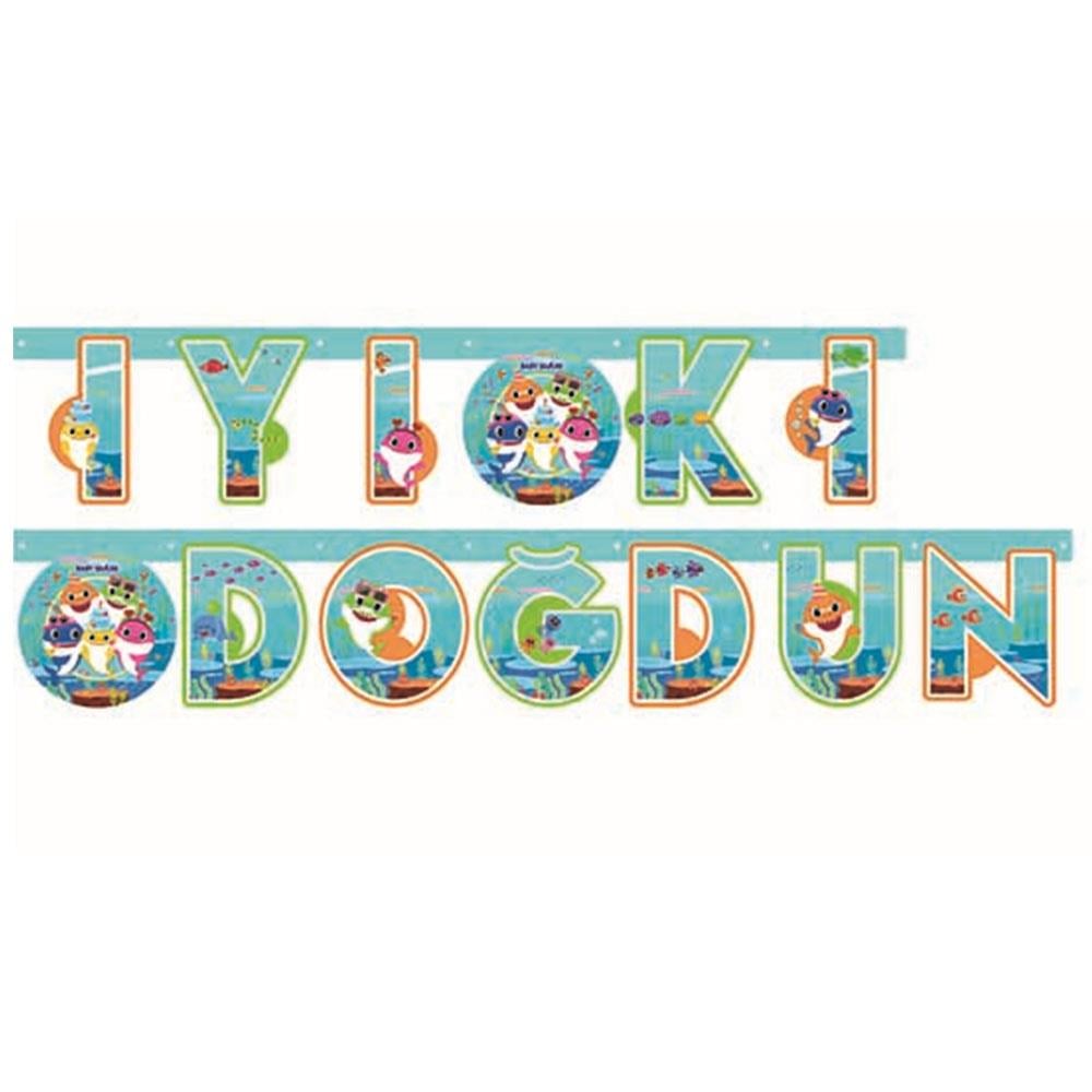 Baby Shark İyi ki Doğdun Harf Afiş