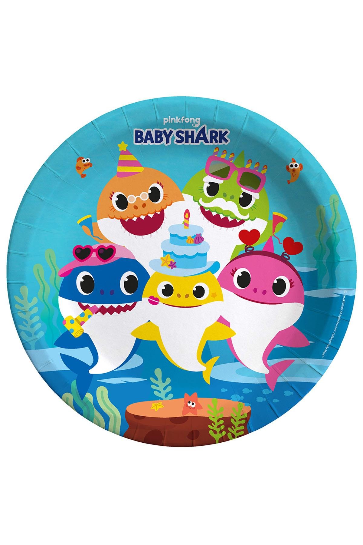 Baby Shark Karton Tabak 23 cm 8'li