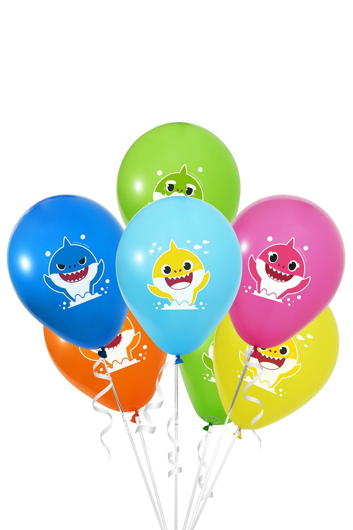 Baby Shark Lisanslı Lateks Balon 10'lu