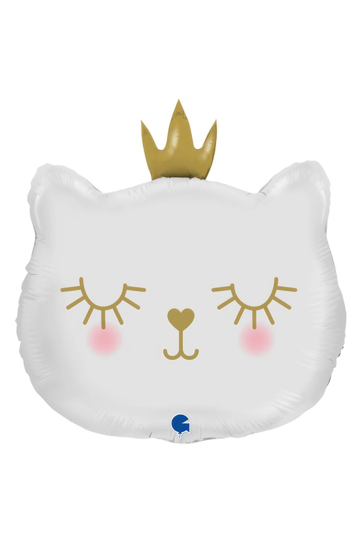 Beyaz Kedi Folyo Balon 75 cm