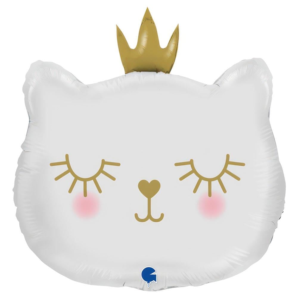 Beyaz Kedi Folyo Balon 75 cm