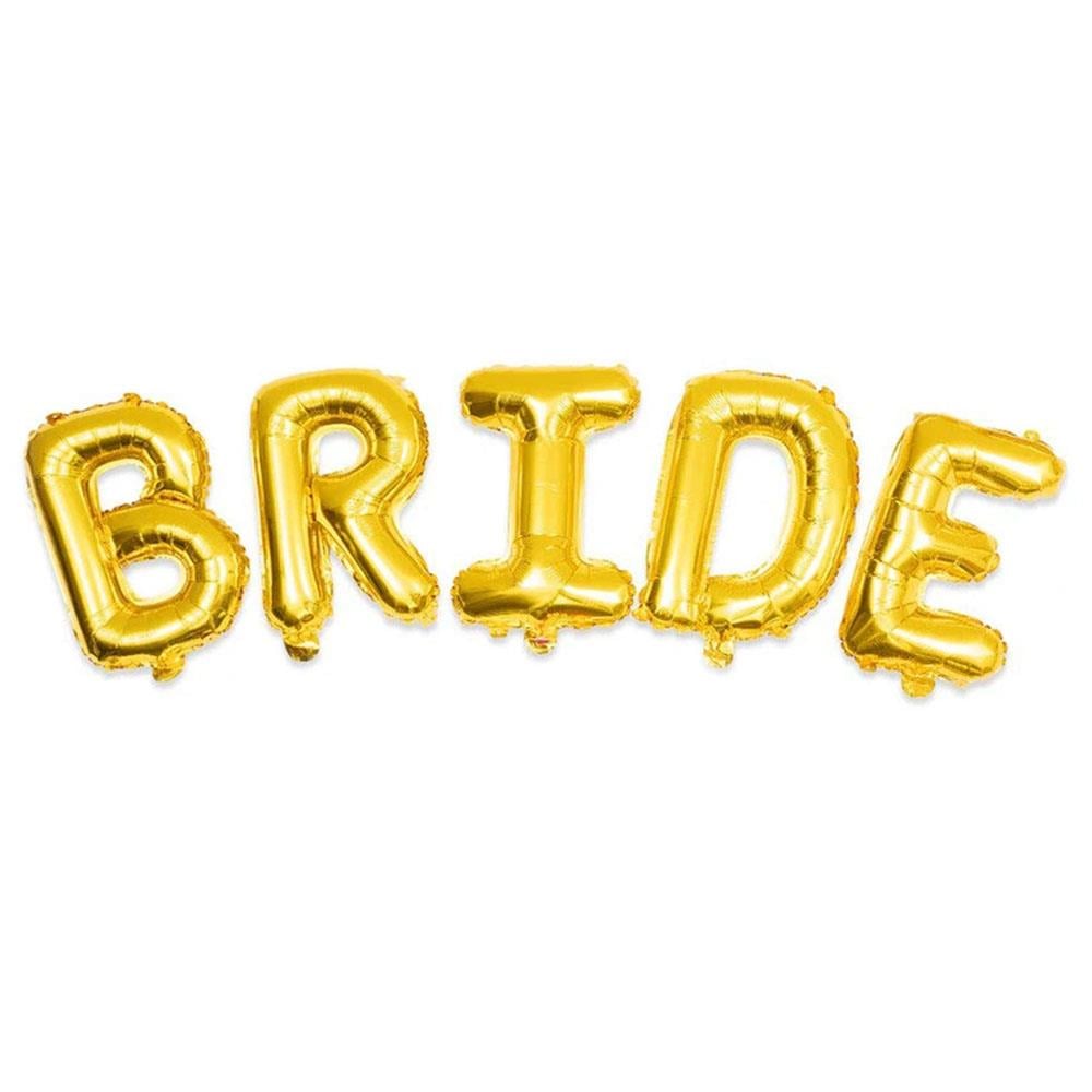 Bride Altın Folyo Balon Set