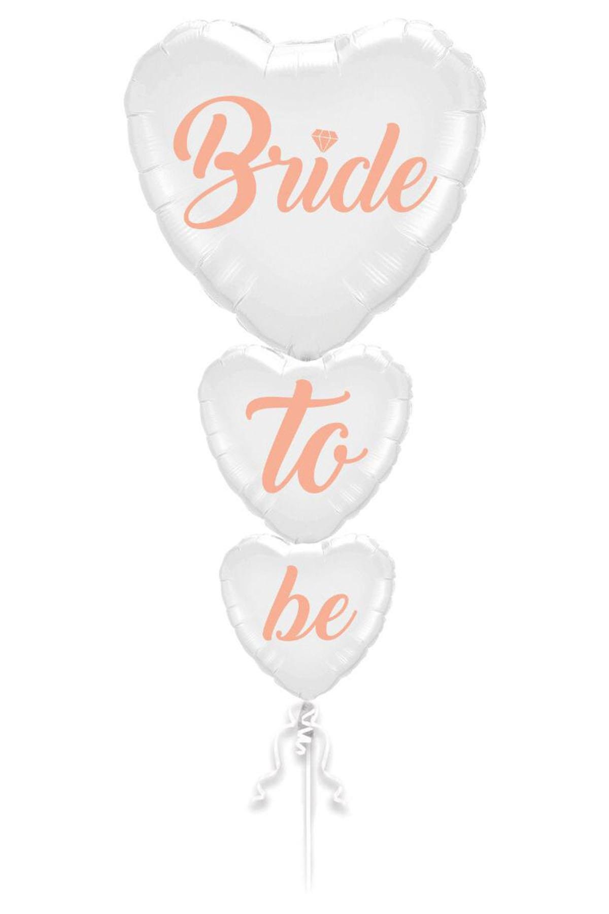 Bride To Be Beyaz Kalp Folyo Balon 100 cm