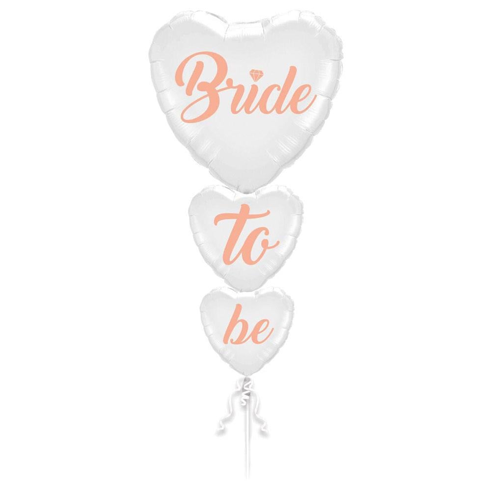 Bride To Be Beyaz Kalp Folyo Balon Set 5'li