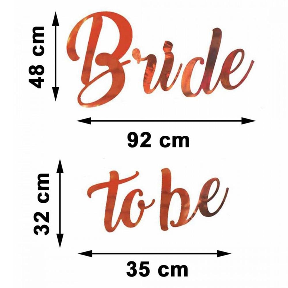 Bride To Be Harf Banner Rose Gold
