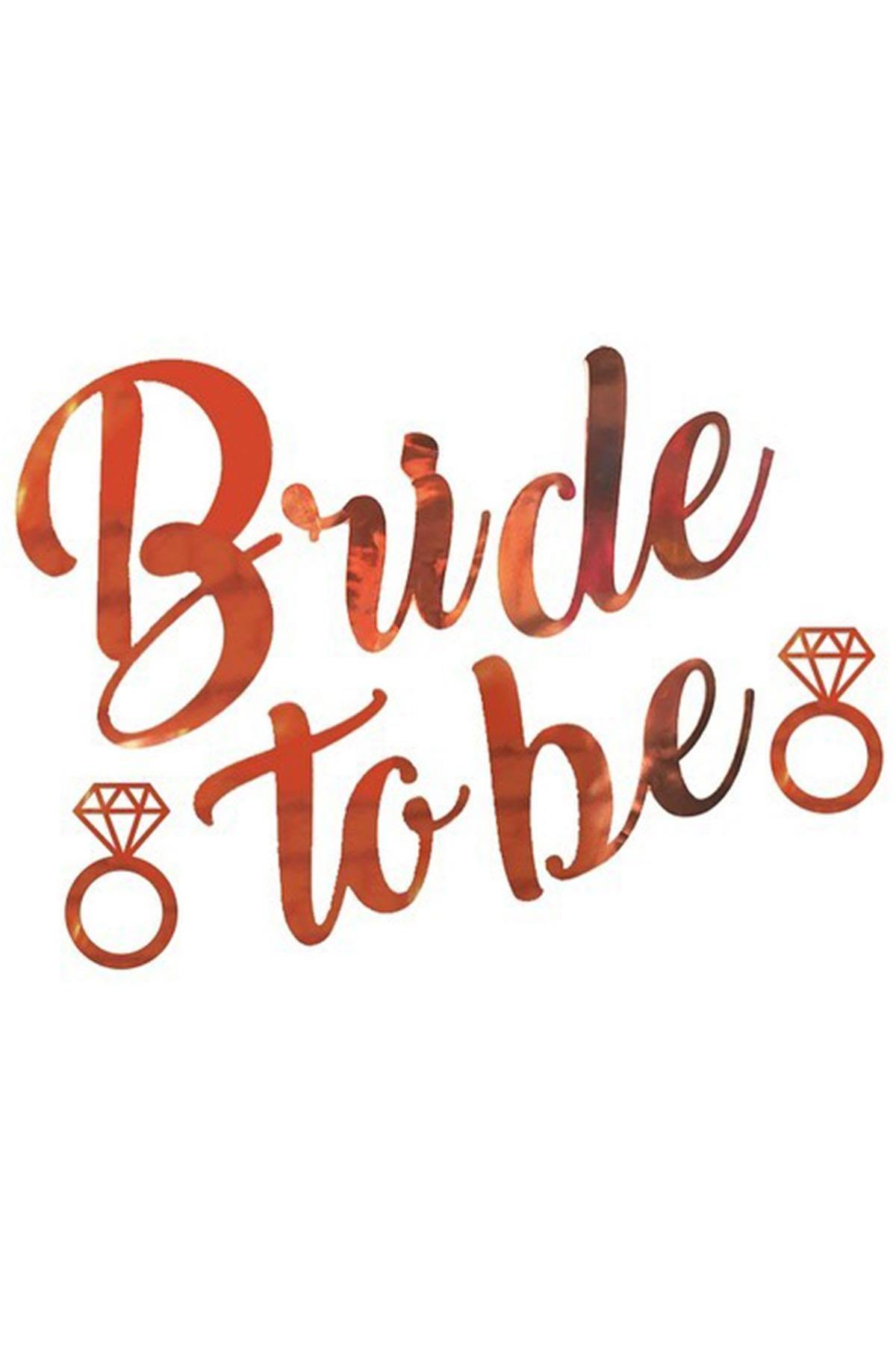 Bride To Be Harf Banner Rose Gold
