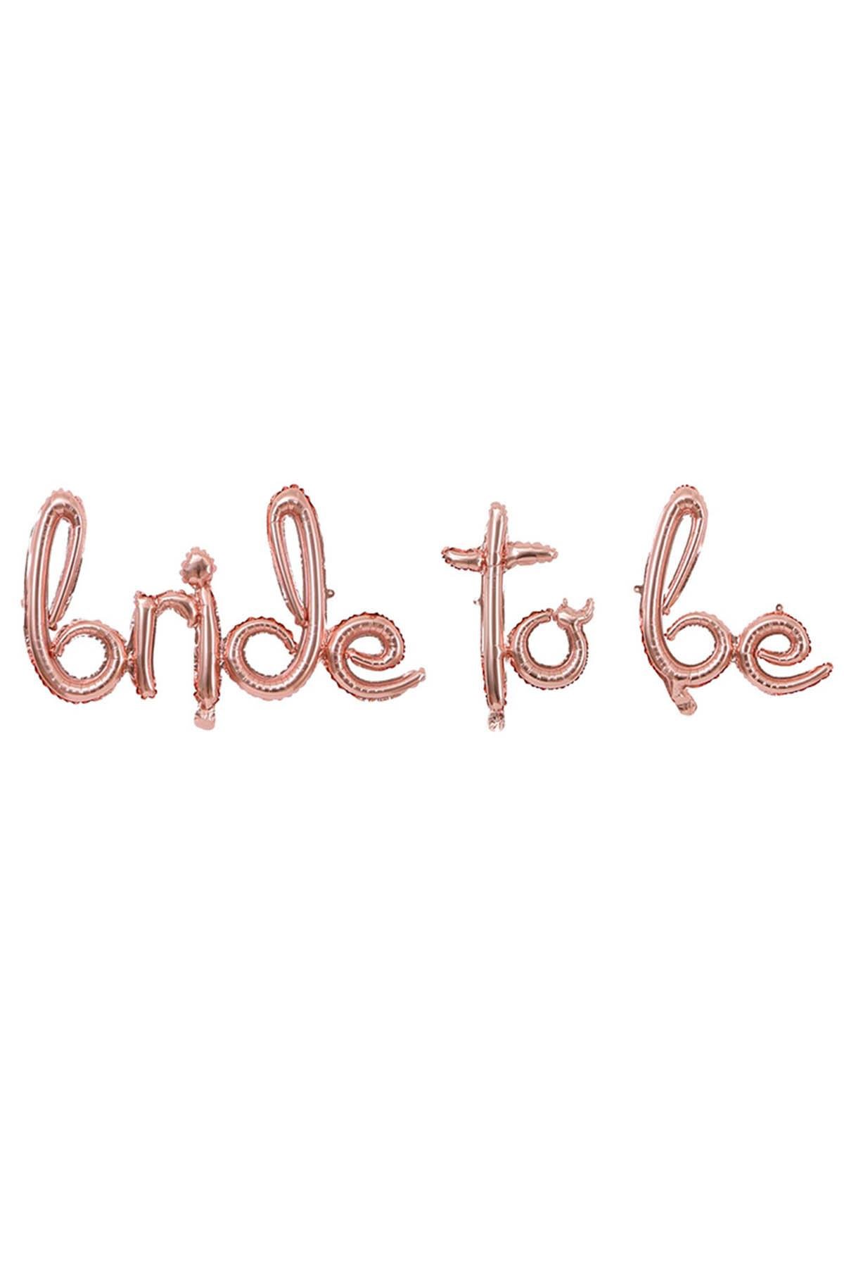 Bride To Be İtalik Folyo Balon Rose Gold