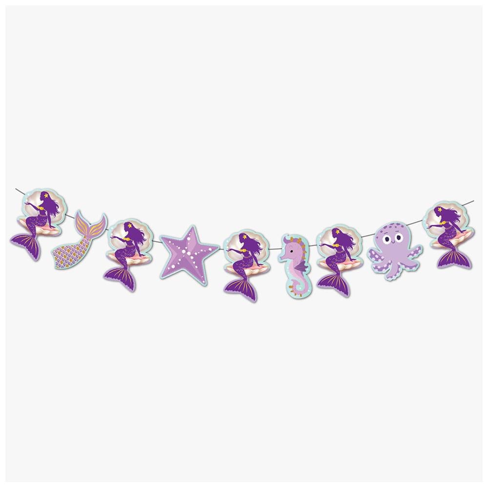 Deniz Kızı Dekoratif Simli Banner