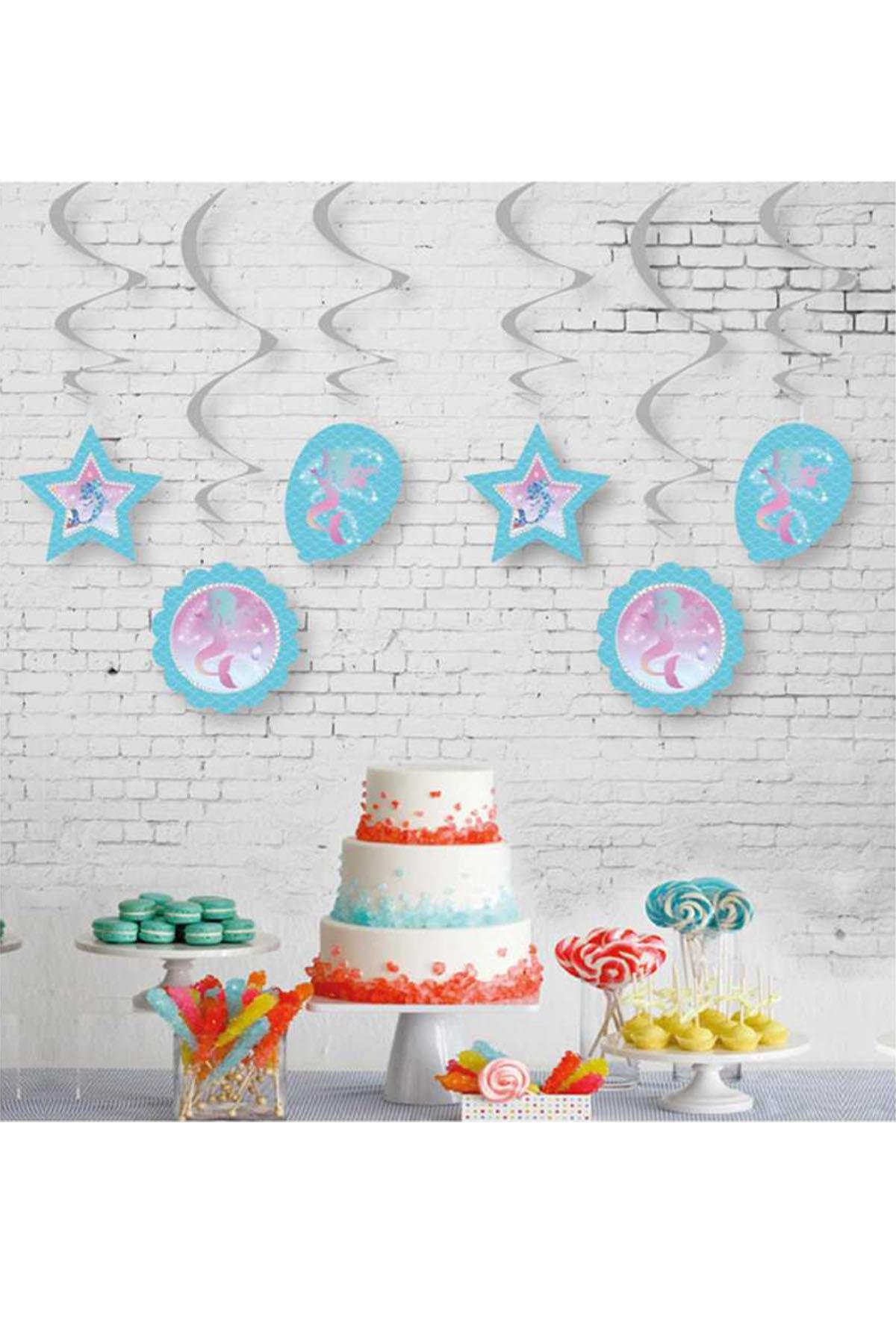 Deniz Kızı Temalı Sarkıt Süs 6'lı